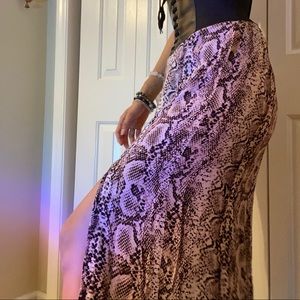 Wild Fable Snakeskin Skirt with Slit